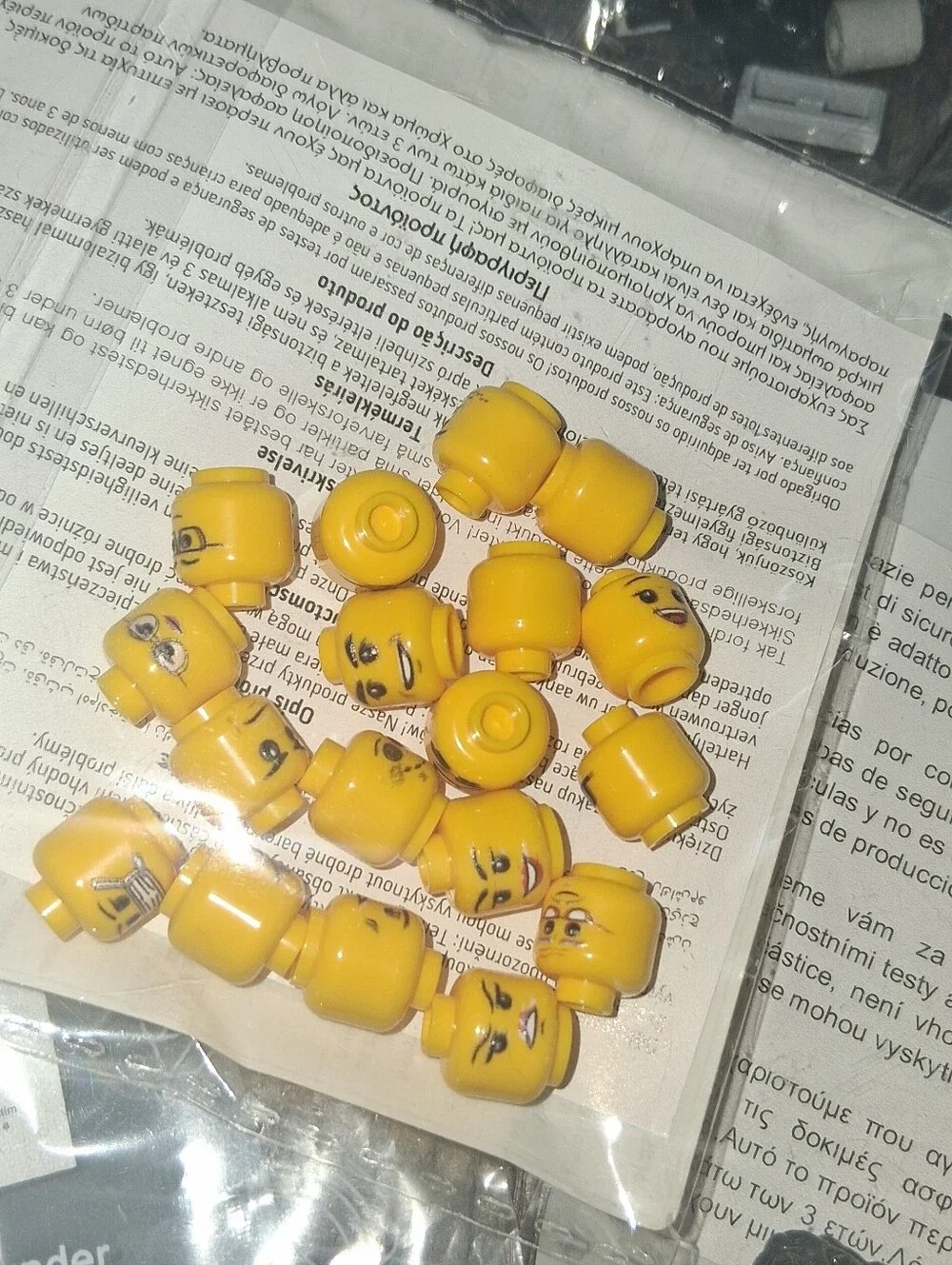 Lego Minifigure Accessories & Small Parts - Yellow, Blue, White, Black, Red